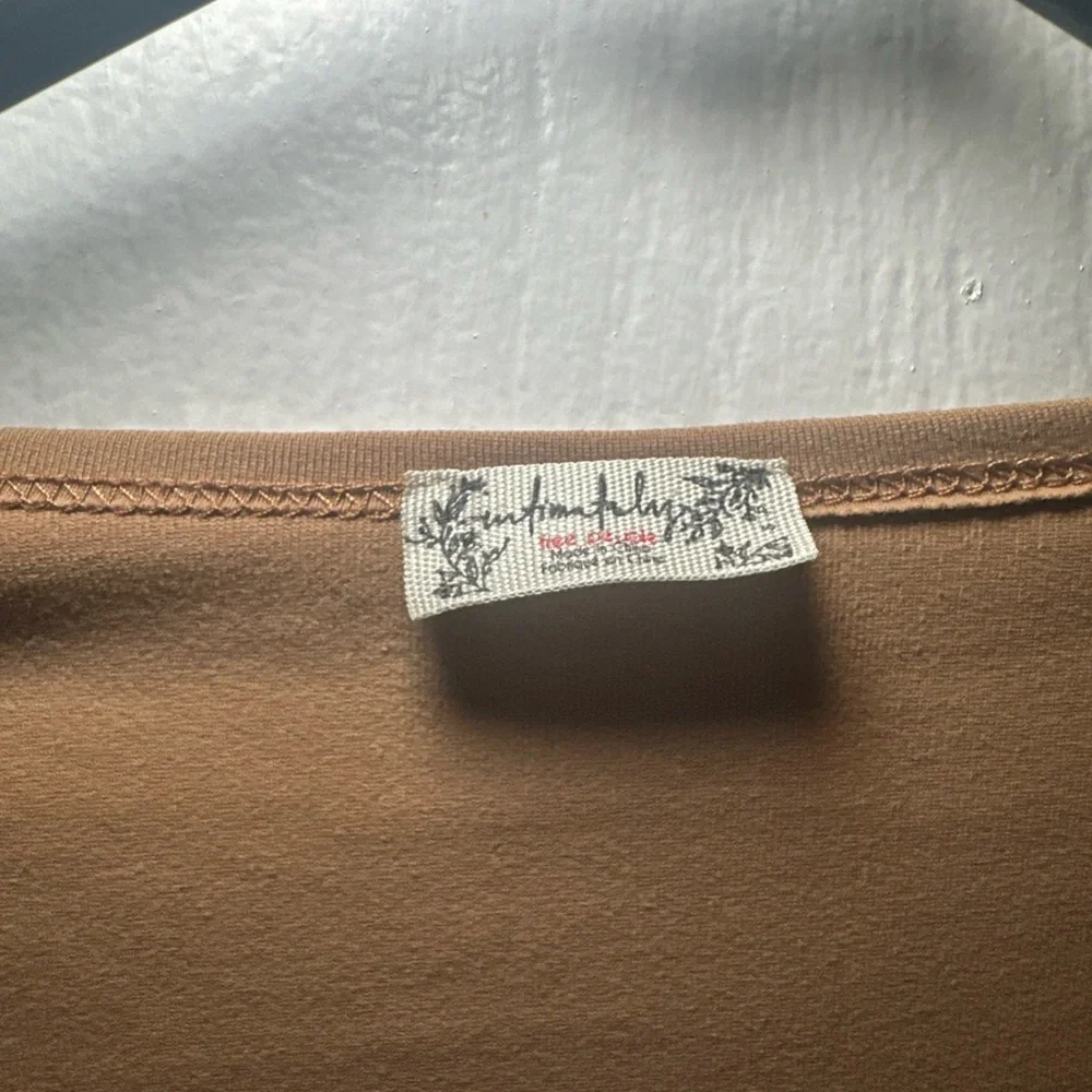 Intimately Free People Tan Neutral Long Sleeve Thong‎ Bodysuit. Women’s Small